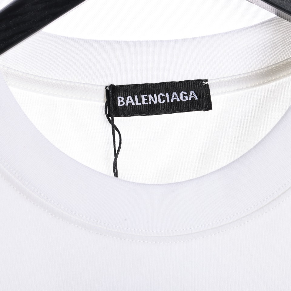 Balenciaga巴黎世家BLCG 24ss卡通积木人像图案印花短袖T恤