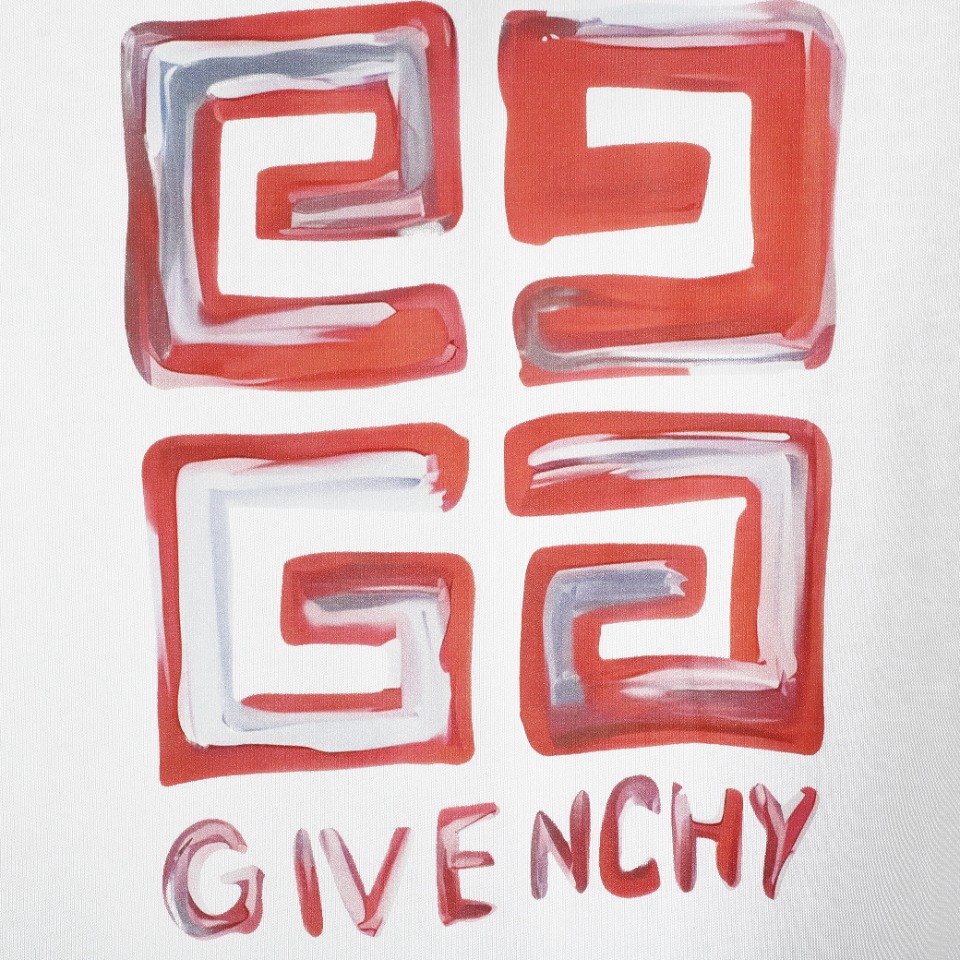 GIVENCHY/纪梵希GVC四宫格 彩绘字母印花圆领短袖T恤