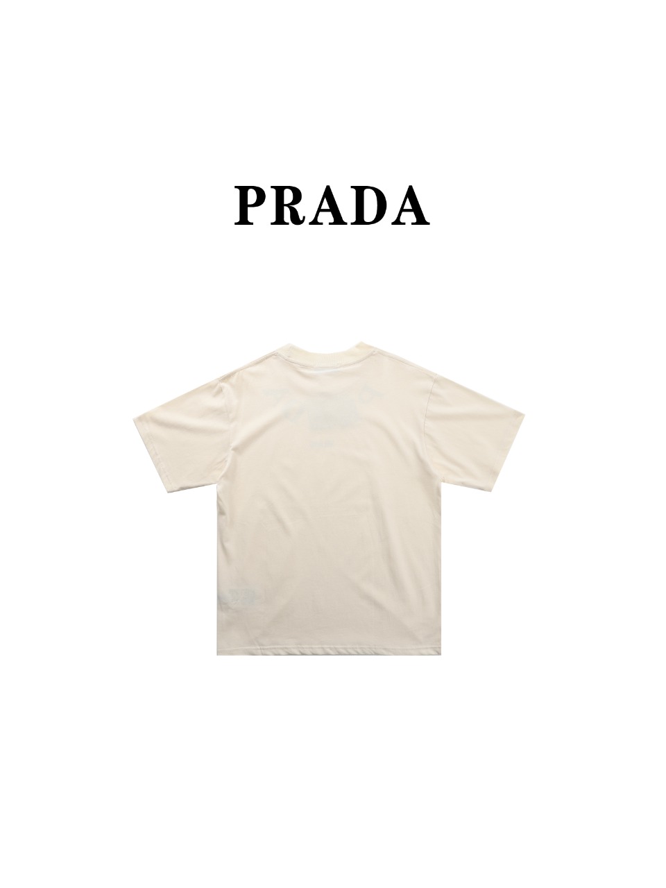 140 Prada/普拉达PRD24ss领口项链大字母logo短袖T恤