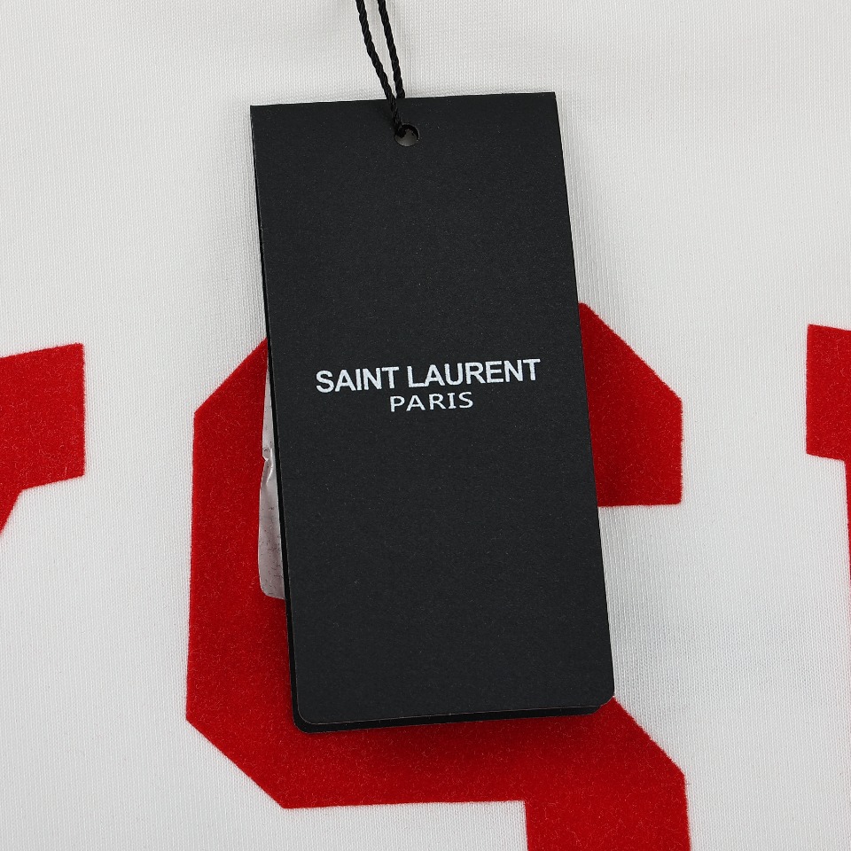 140 Saint Laurent Paris 圣罗兰 YSL 24ss直喷字母标语短袖T恤