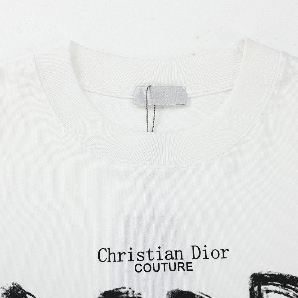 Dior/迪奥CD 24ss字母大logo手绘印花短袖T恤