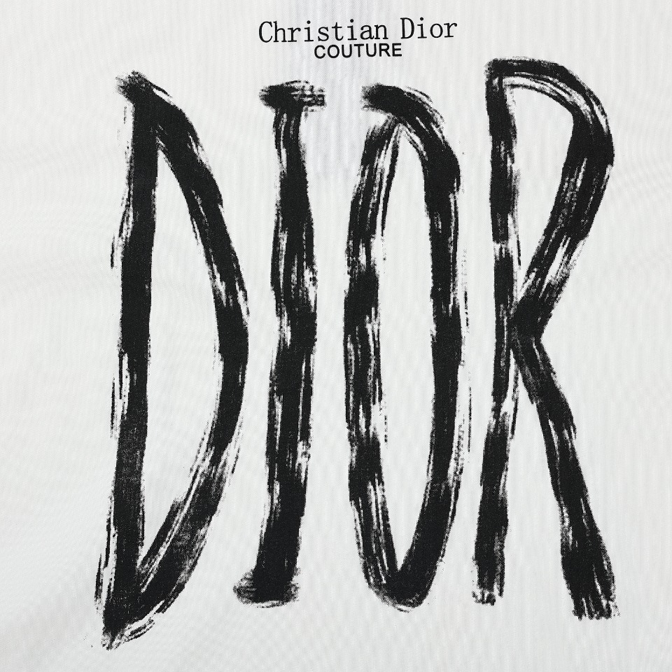 Dior/迪奥CD 24ss字母大logo手绘印花短袖T恤