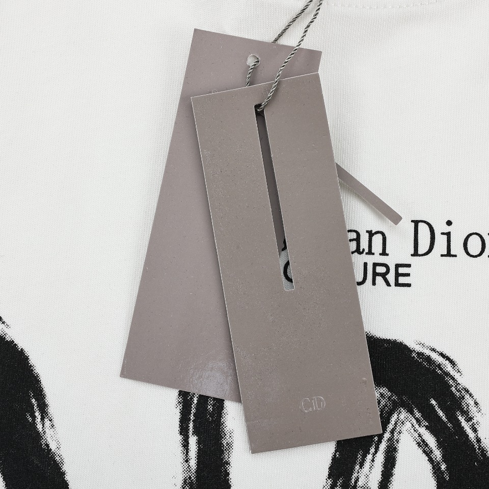 Dior/迪奥CD 24ss字母大logo手绘印花短袖T恤