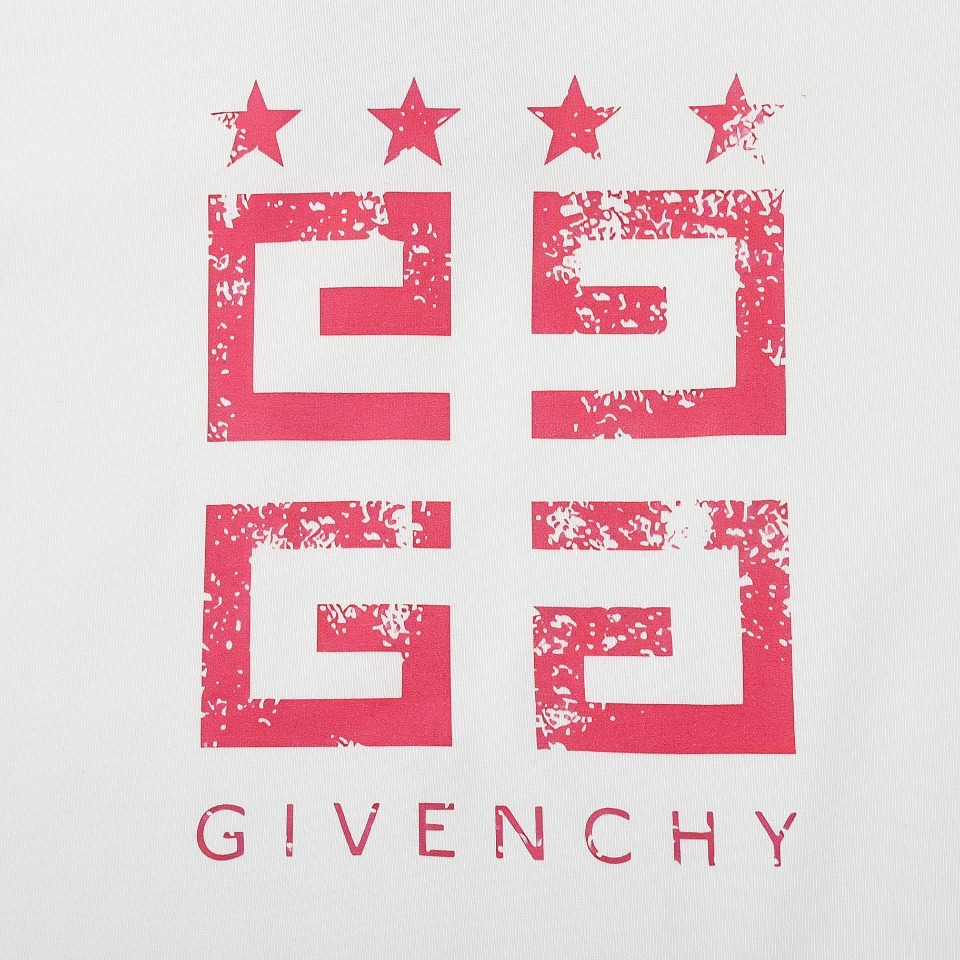 140 Givenchy/纪梵希GVC2024ss五星做旧印花短袖T恤