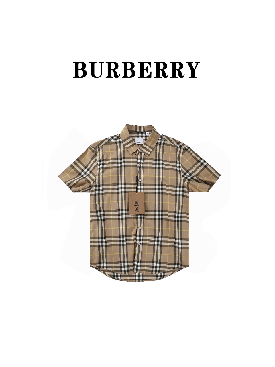 Burberry/巴宝莉BBR经典元素条纹短袖衬衫