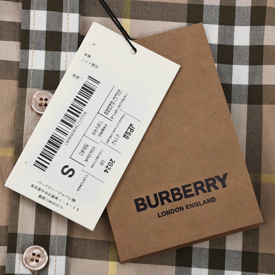 Burberry/巴宝莉BBR经典元素条纹短袖衬衫