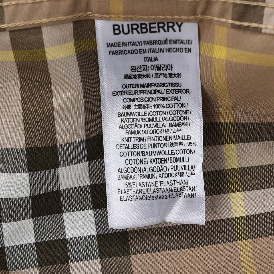 Burberry/巴宝莉BBR经典元素条纹短袖衬衫