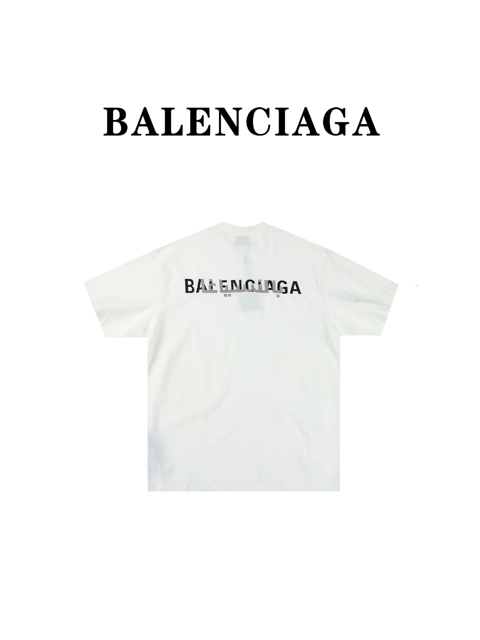 Balenciaga巴黎世家BLCG 24ss新款刺绣印花重叠短袖T恤