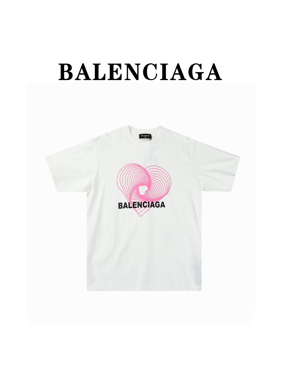 BALENCIAGA/ 巴黎世家BLCG24SS新款爱心印花短袖T恤