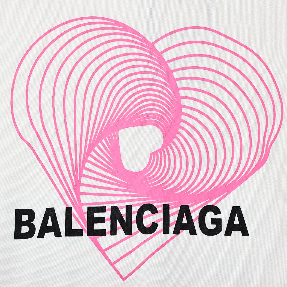 BALENCIAGA/ 巴黎世家BLCG24SS新款爱心印花短袖T恤