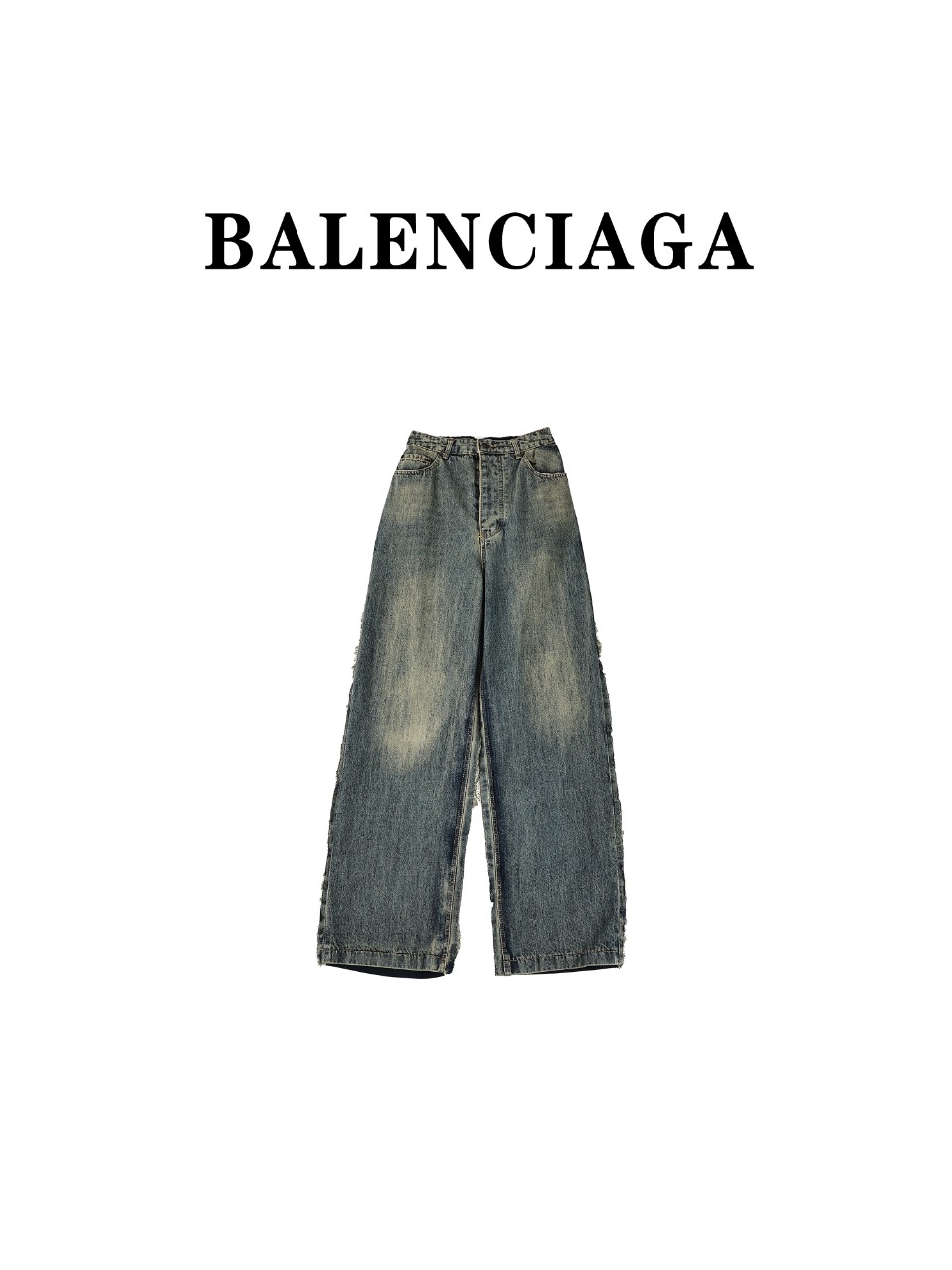 Balenciaga 巴黎世家 BLCG 23FW 拼接做旧重工牛仔裤