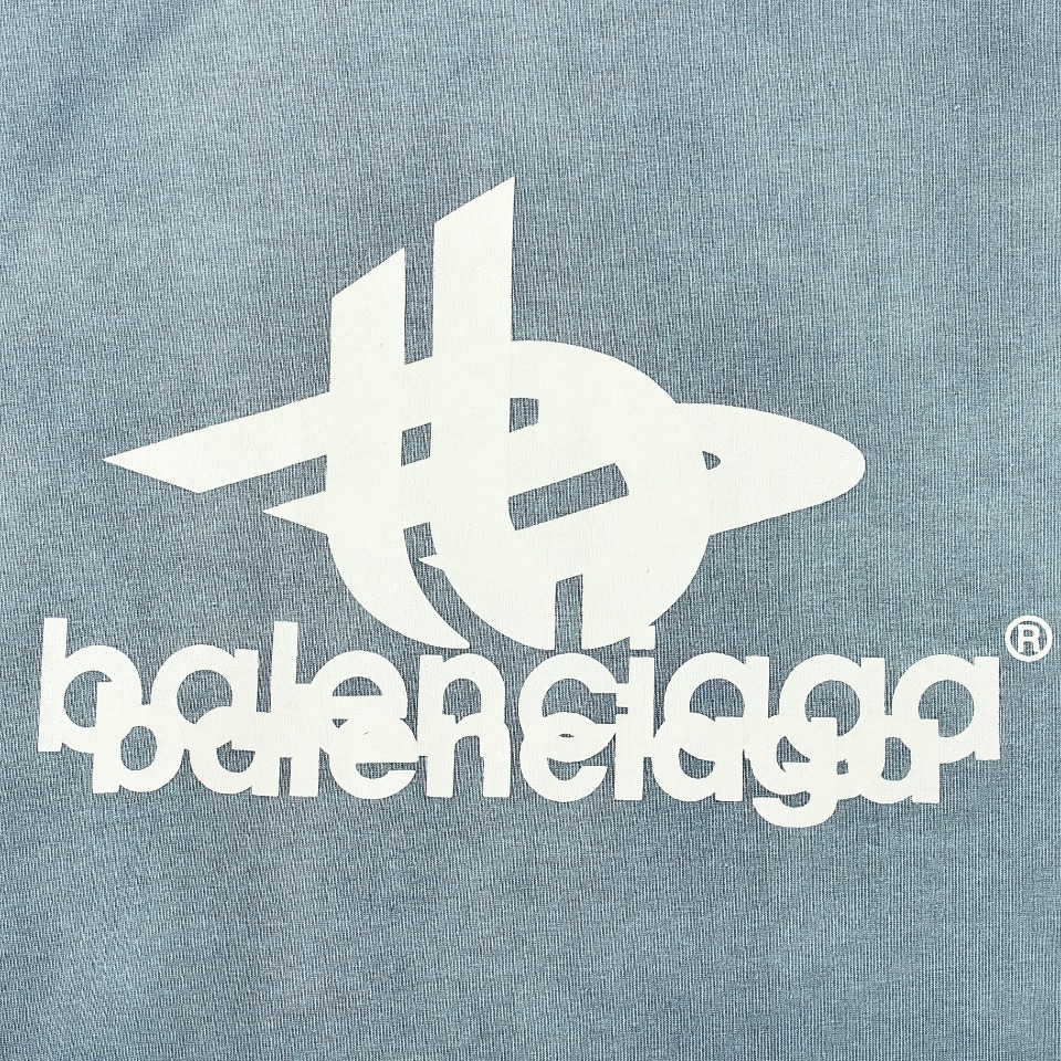 Balenciaga巴黎世家BLCG 24SS重工扎染重叠字母印花短袖T恤