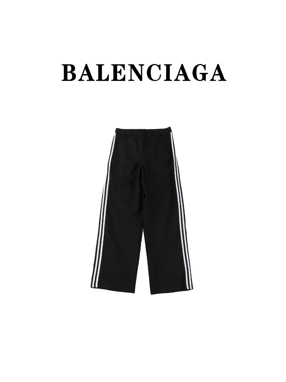 Balenciaga x adidas 23ss Large Baggy联名款三道杠西装长裤