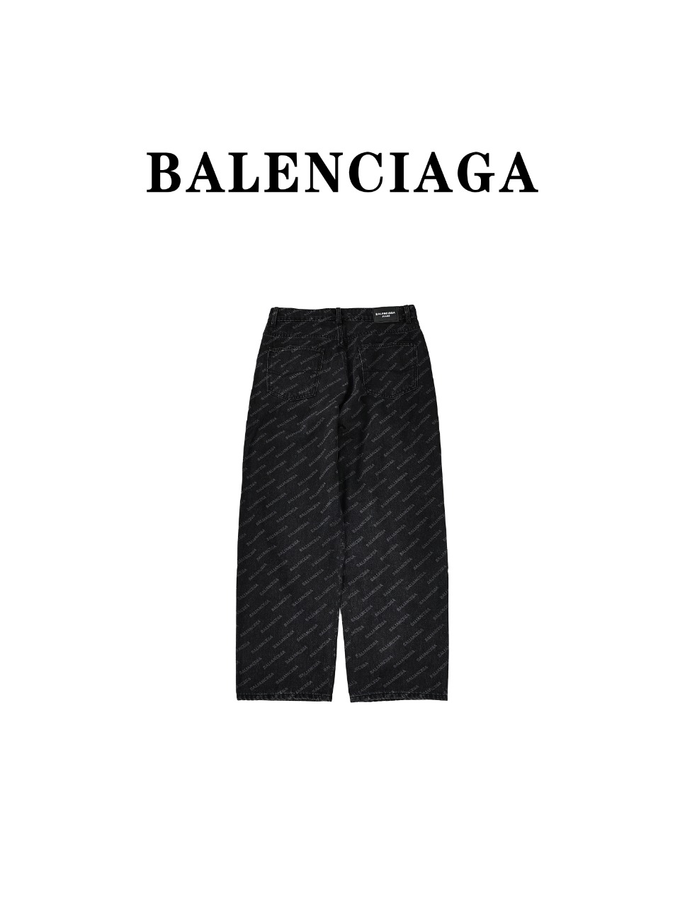 Balenciaga巴黎世家BLCG 24SS 字母满印牛仔长裤