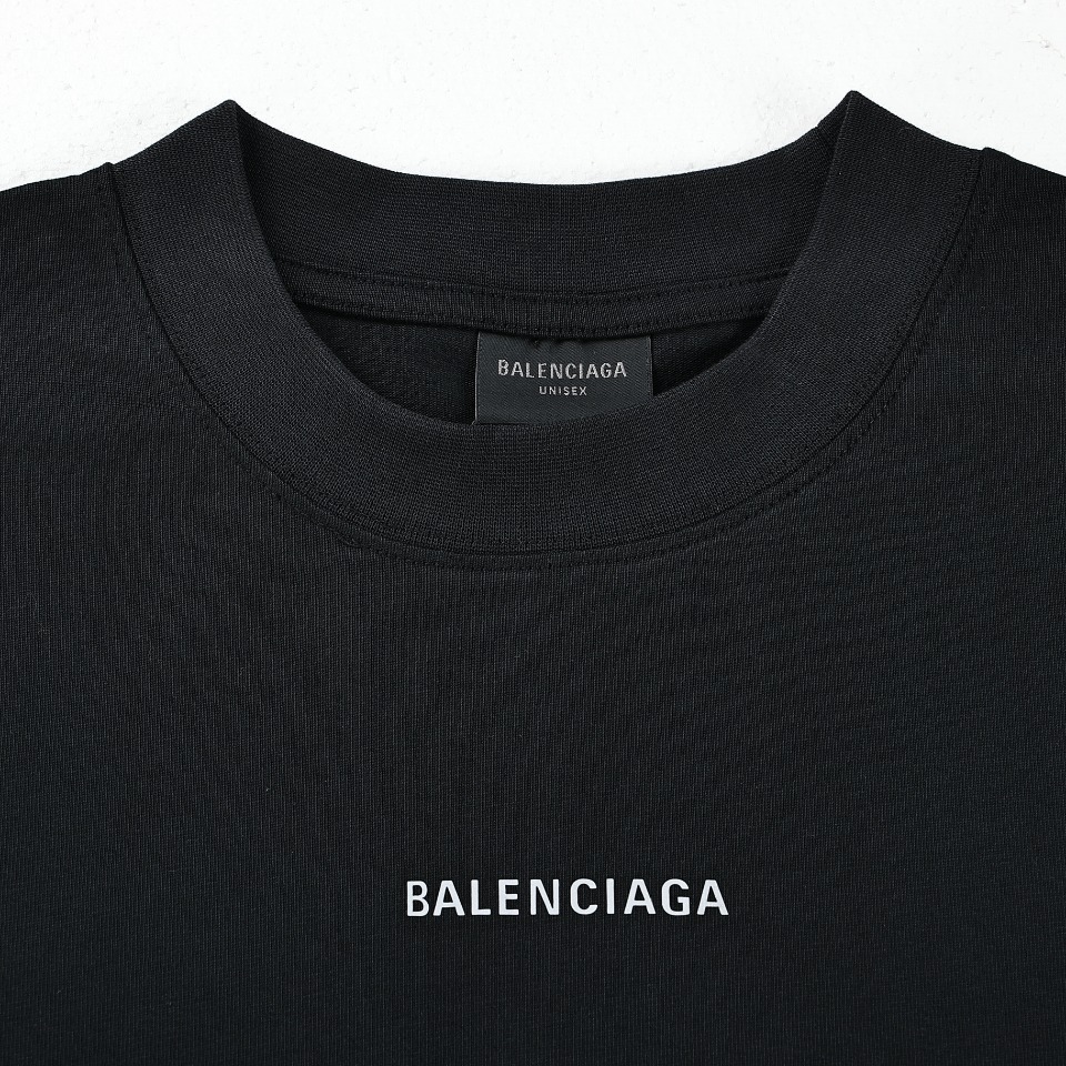 Balenciaga巴黎世家BLCG 24ss后背反光字母logo短袖T恤