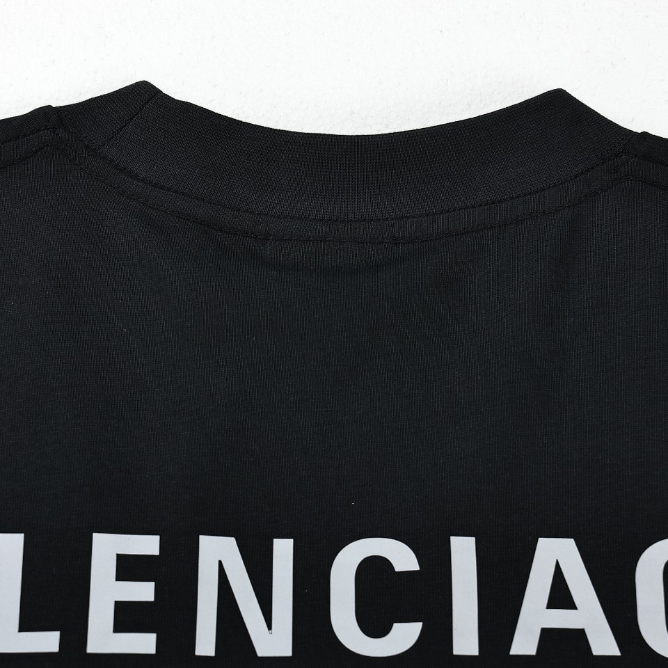 Balenciaga巴黎世家BLCG 24ss后背反光字母logo短袖T恤