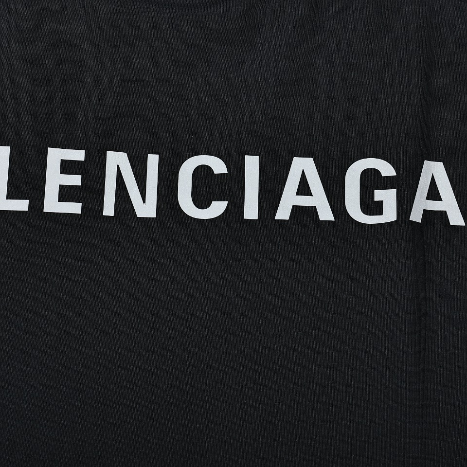 Balenciaga巴黎世家BLCG 24ss后背反光字母logo短袖T恤