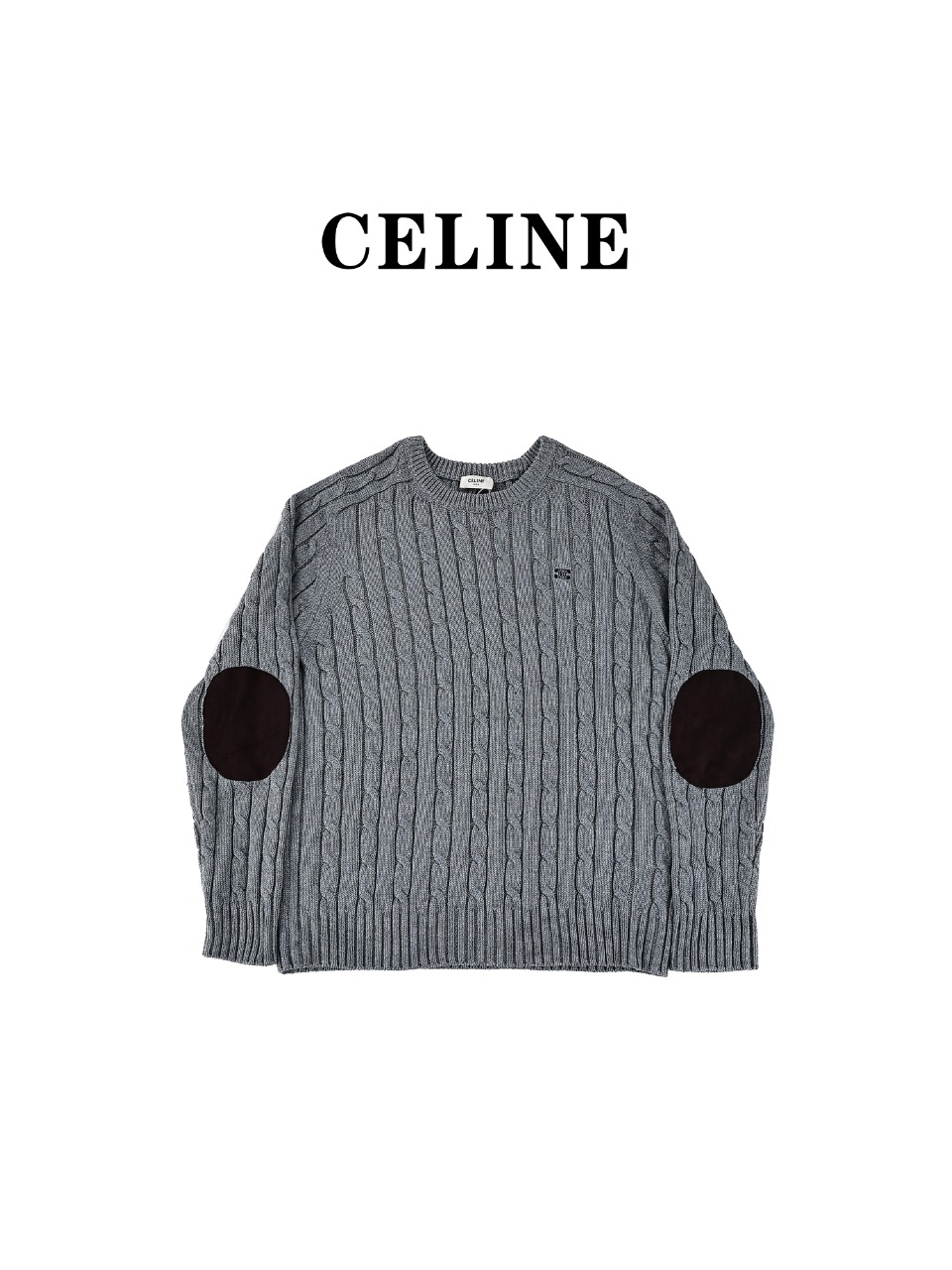 Celine Vêtements Sweatshirts Broderie de fleurs Cachemire Chamois