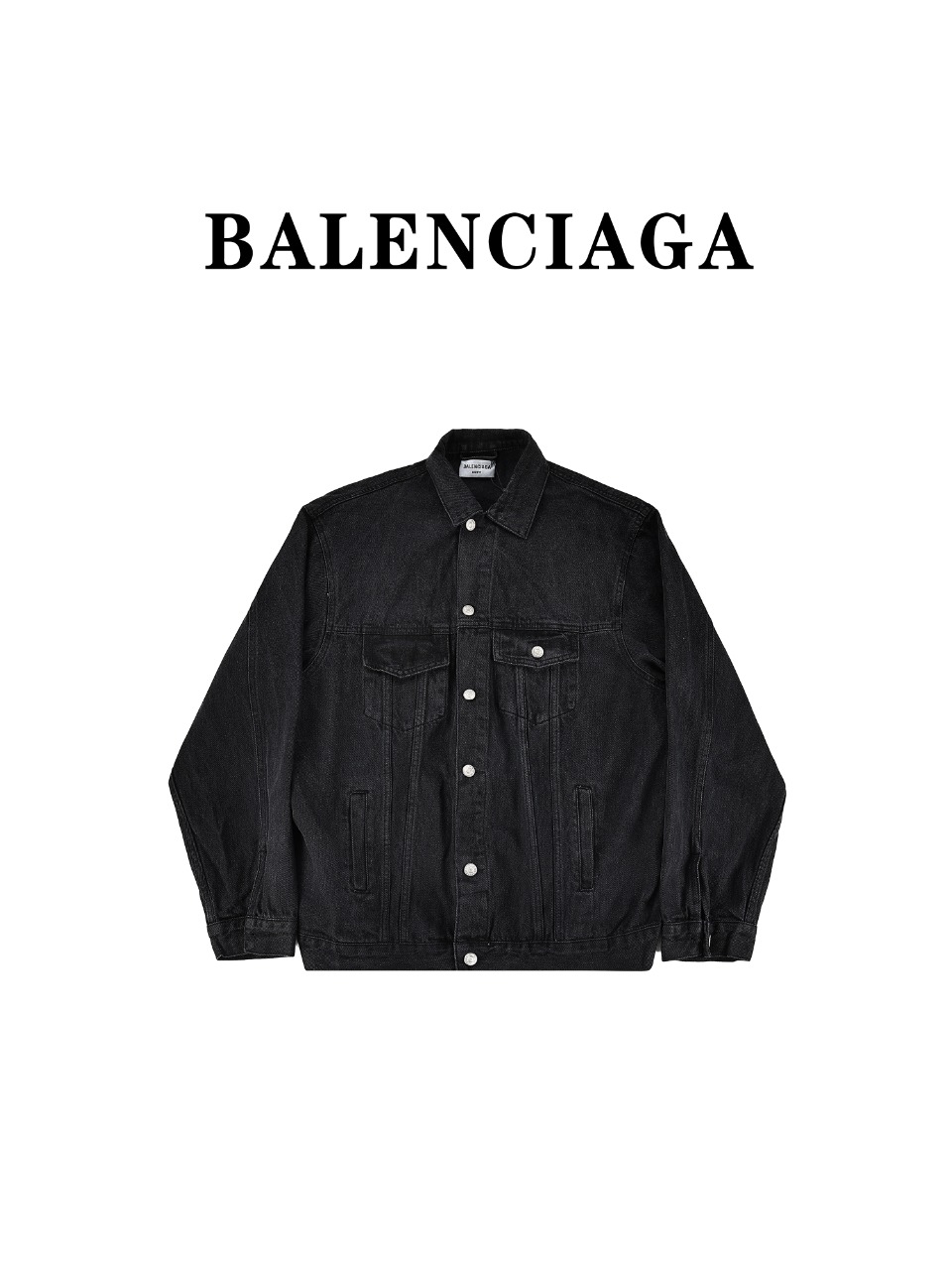 Balenciaga/巴黎世家 可乐刺绣压胶字母牛仔夹克外套男女款