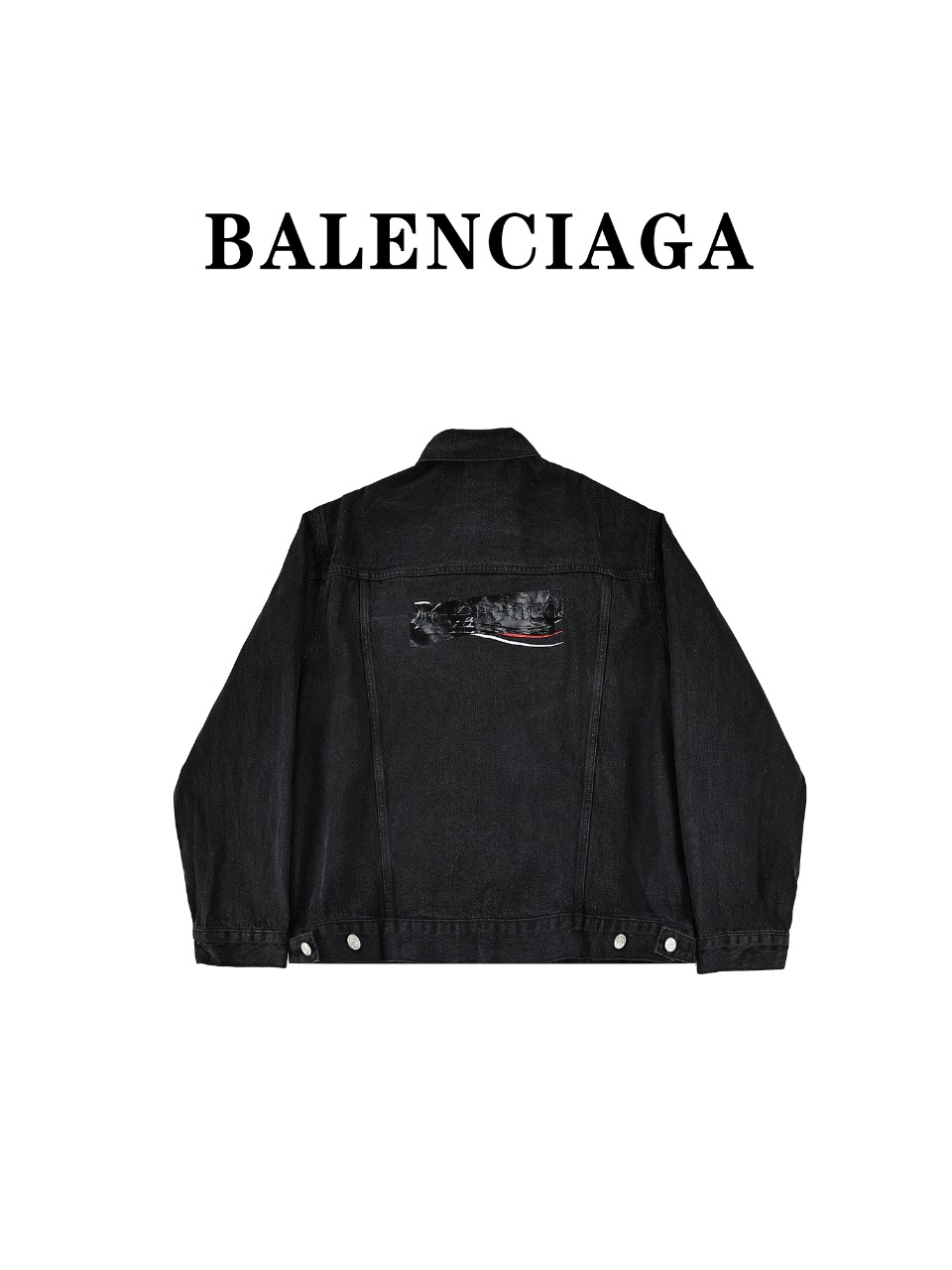 Balenciaga/巴黎世家 可乐刺绣压胶字母牛仔夹克外套男女款