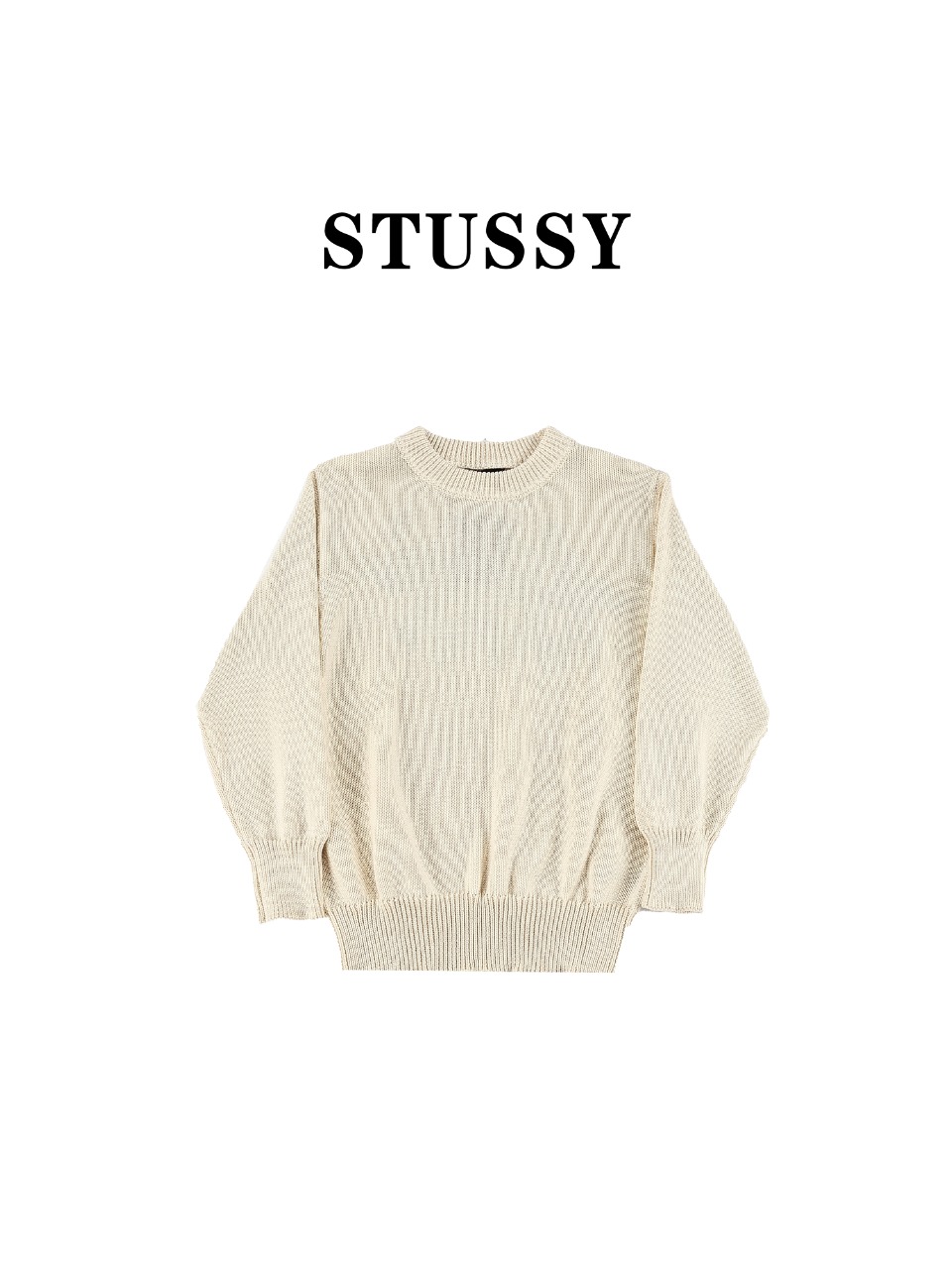 斯图西Stussy FW24 巡游人系列 冲浪滑板圆领毛衣