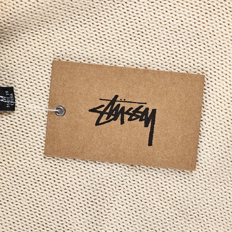 斯图西Stussy FW24 巡游人系列 冲浪滑板圆领毛衣