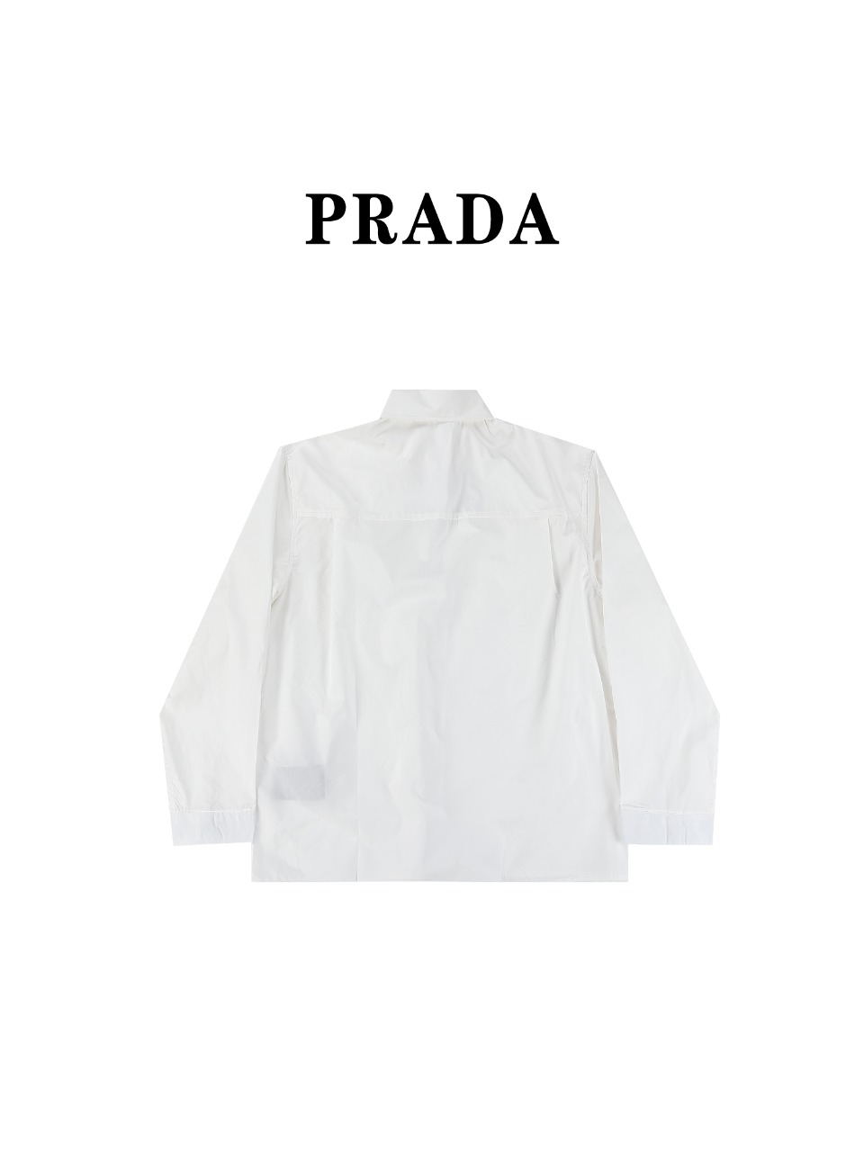 PRADA/普拉达PRD 24ss三角标口袋府绸长袖衬衫