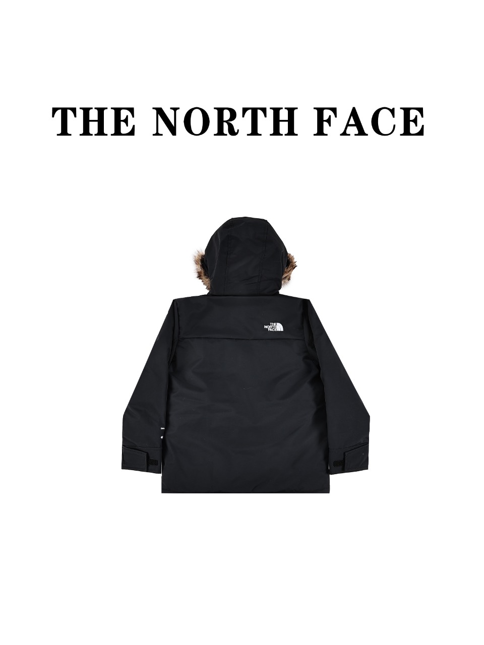 北面THE NORTH FACE 品牌Logo刺绣连帽毛领拉链羽绒服