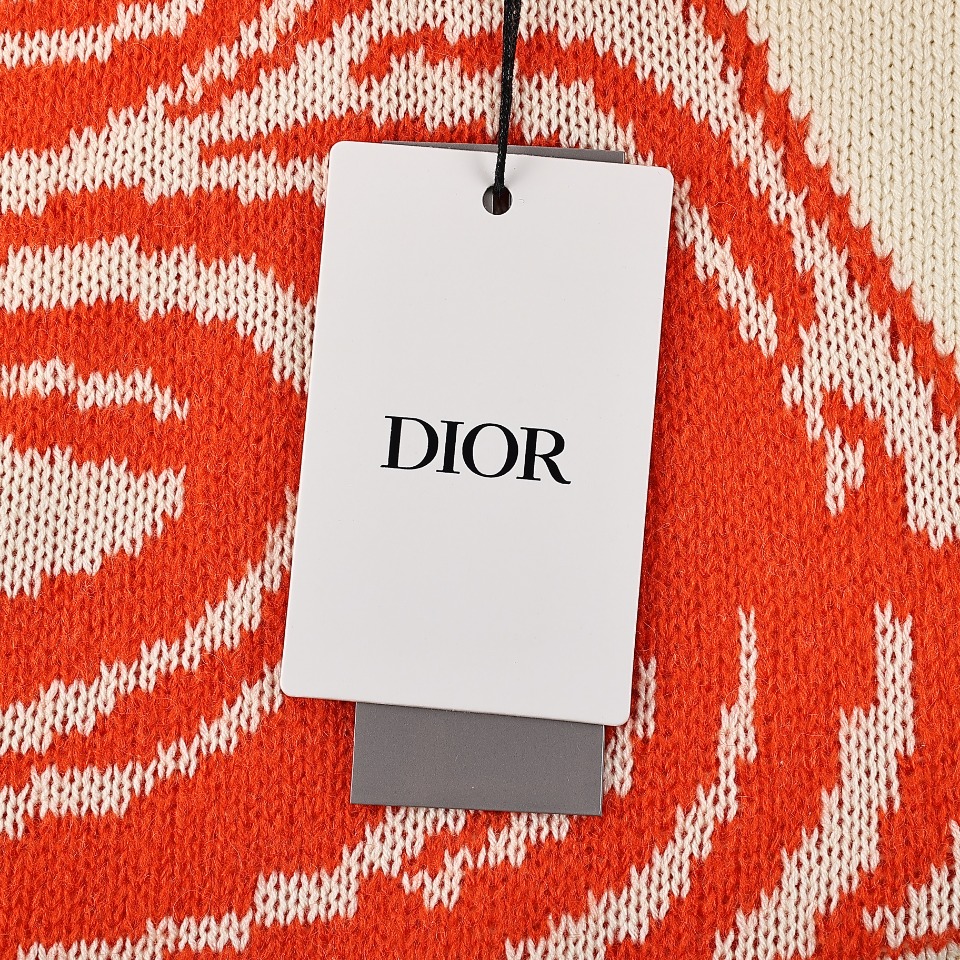 Dior/迪奥 24Fw CD 刺绣logo三角织线毛衣