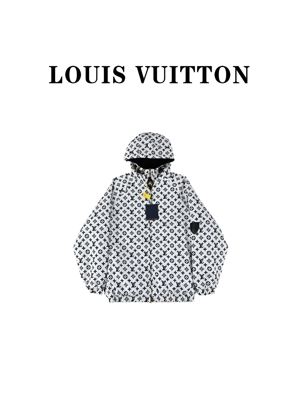 Louis vuitton路易威登24ss 双面穿老花棉服连帽冲锋外套