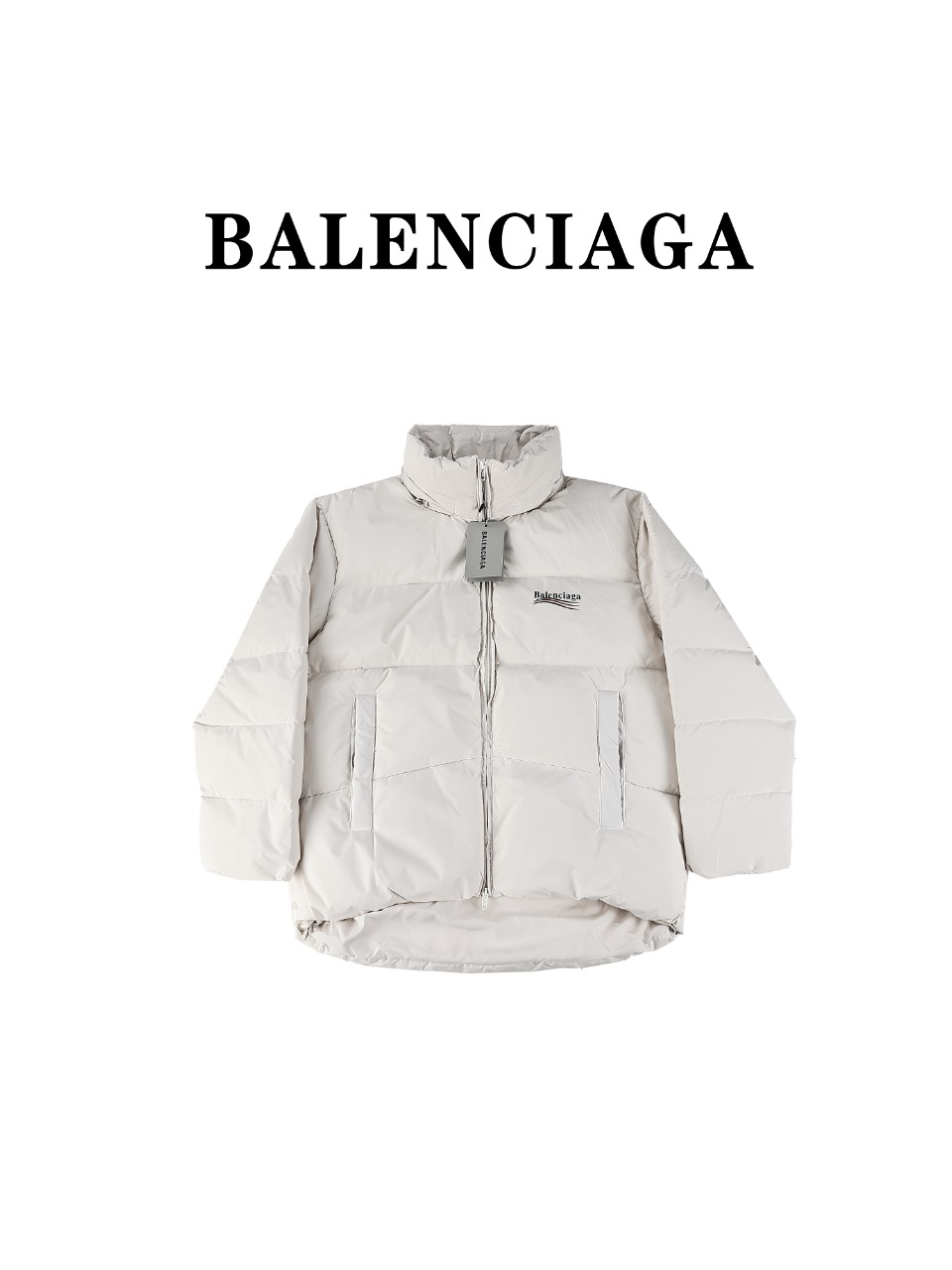 BALENCIAGA/巴黎世家 BLCG 24ss可乐海浪纹羽绒服 巴黎世家24FW前后可乐海浪字母羽绒服