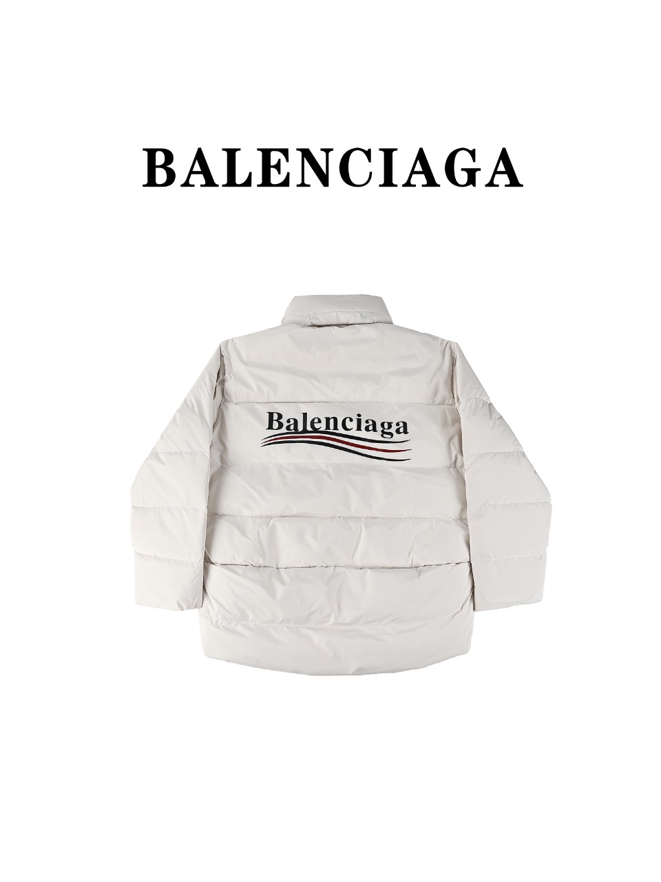 BALENCIAGA/巴黎世家 BLCG 24ss可乐海浪纹羽绒服 巴黎世家24FW前后可乐海浪字母羽绒服