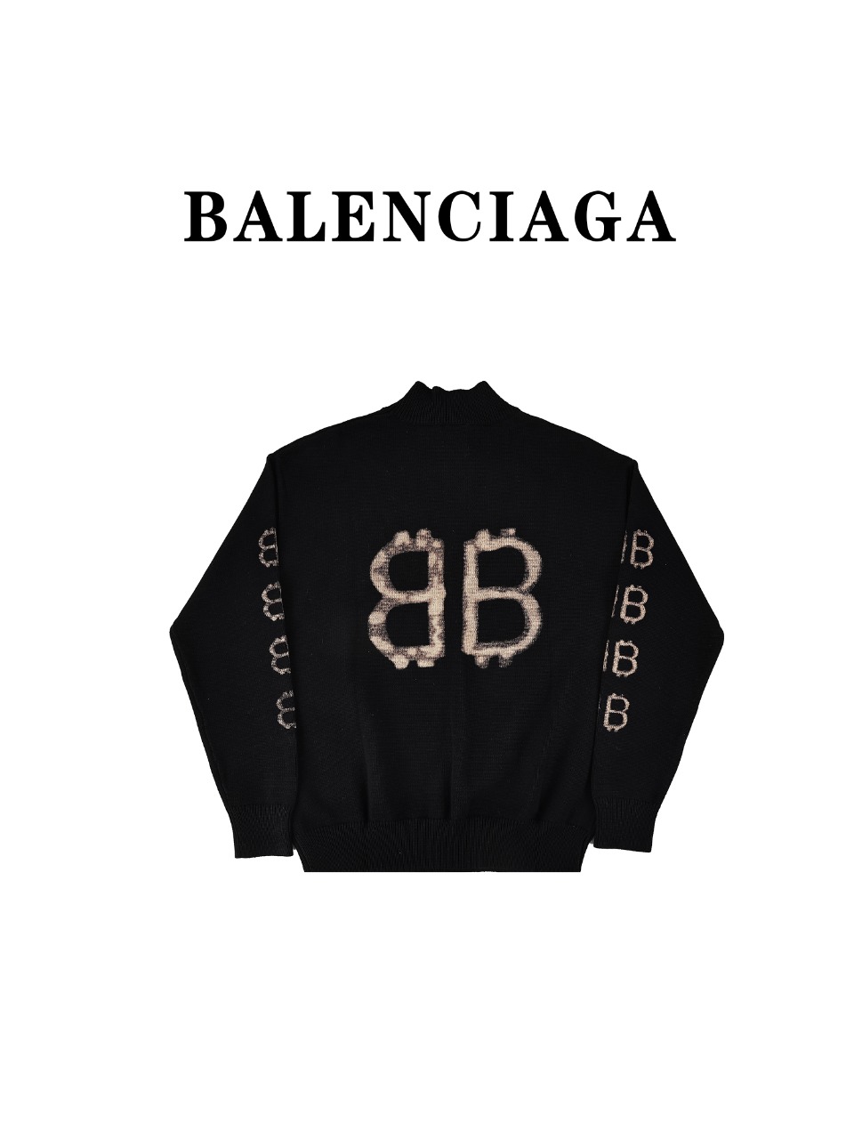 Balenciaga巴黎世家24FW比特币双B高领毛衣