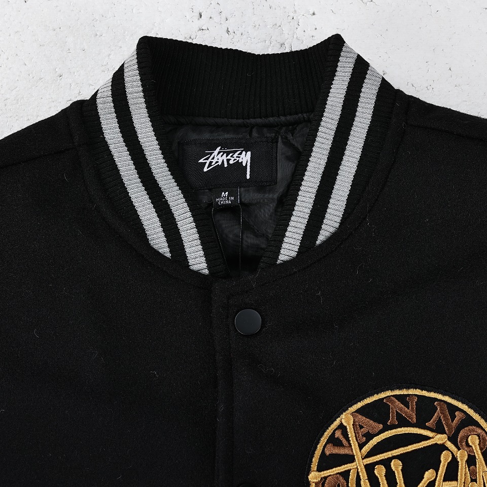 斯图西 Dries Van Noten x Stussy 22FW联名款 夹棉棒球服外套