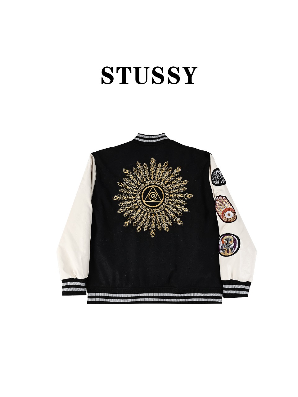 斯图西 Dries Van Noten x Stussy 22FW联名款 夹棉棒球服外套