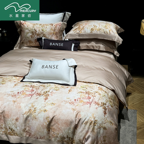 Mercury Textiles Pima Cotton Bedding Set, Soft Feel, Floral Print, Luxury Comfort 1 Mercury Textiles Pima Cotton Bedding Set, Soft Feel, Floral Print, Luxury Comfort