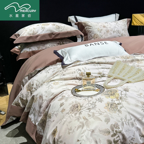 Mercury Textile Pima Cotton Floral Bedding Set - Queen/King Size