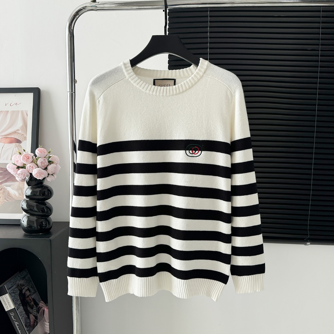 High-Quality Italian Imported Gucci Striped Sweaters in Classic Fashion – CDC M82 - 图片 1