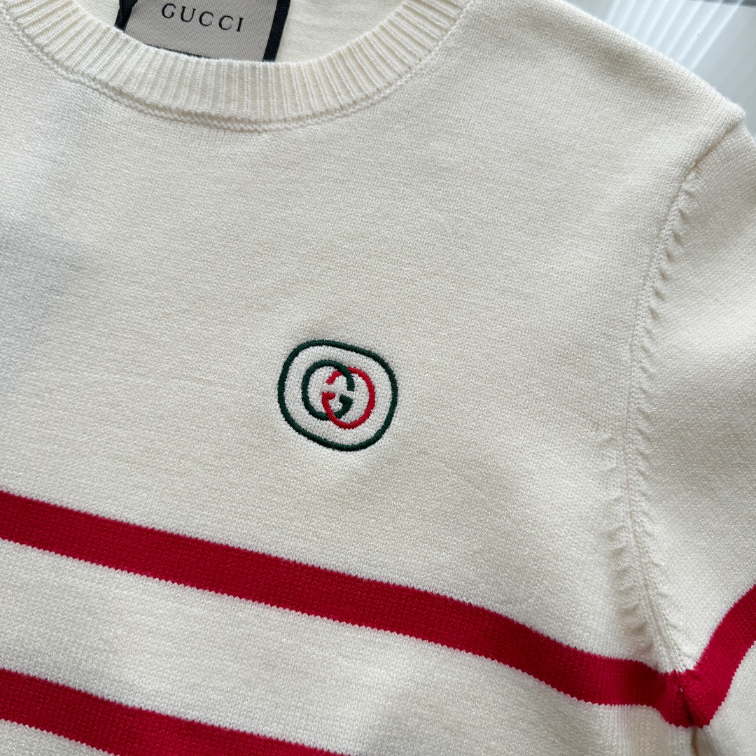 High-Quality Italian Imported Gucci Striped Sweaters in CDC M86 Section - 图片 4