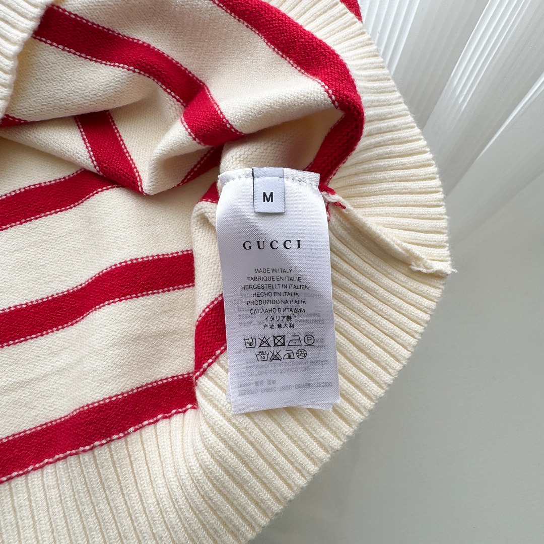 High-Quality Italian Imported Gucci Striped Sweaters in CDC M86 Section - 图片 9