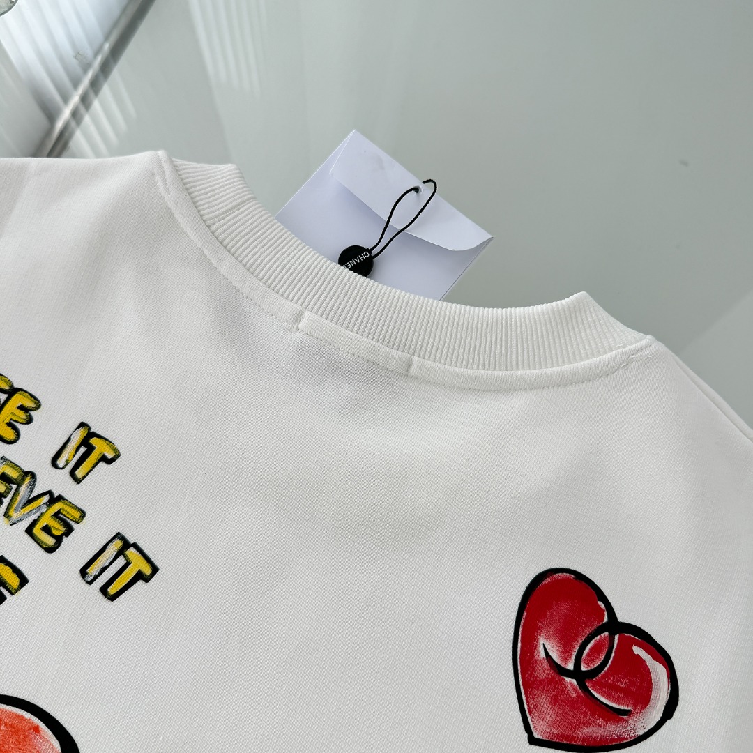 CDC W201: Hand-Painted Collar Clothes in Heavy Cotton Fabric, Sizes XS-L, Black & White. - 图片 5