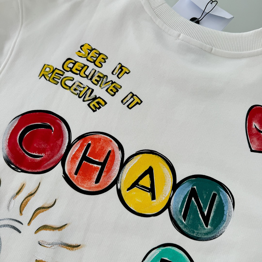 CDC W201: Hand-Painted Collar Clothes in Heavy Cotton Fabric, Sizes XS-L, Black & White. - 图片 9