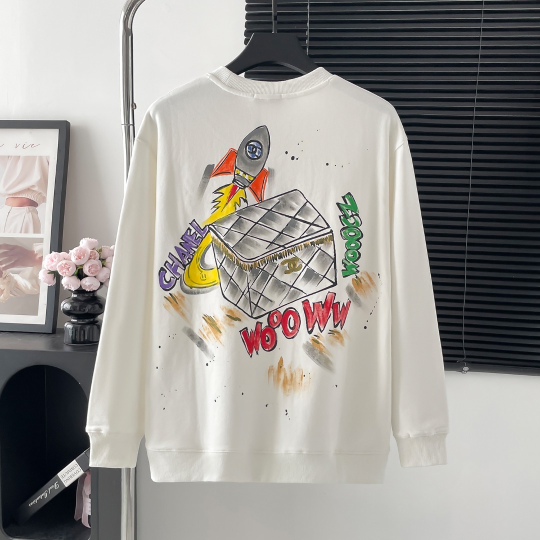 CDC W202: Hand-Painted Collar Clothes in Heavy Cotton Fabric, Black and White Options - 图片 2