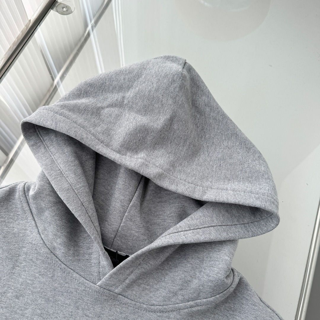 CDC W138 Hooded Pocket Guard in Black Grey, 400 gg Heavy Fabric, Embroidered Details. - 图片 3