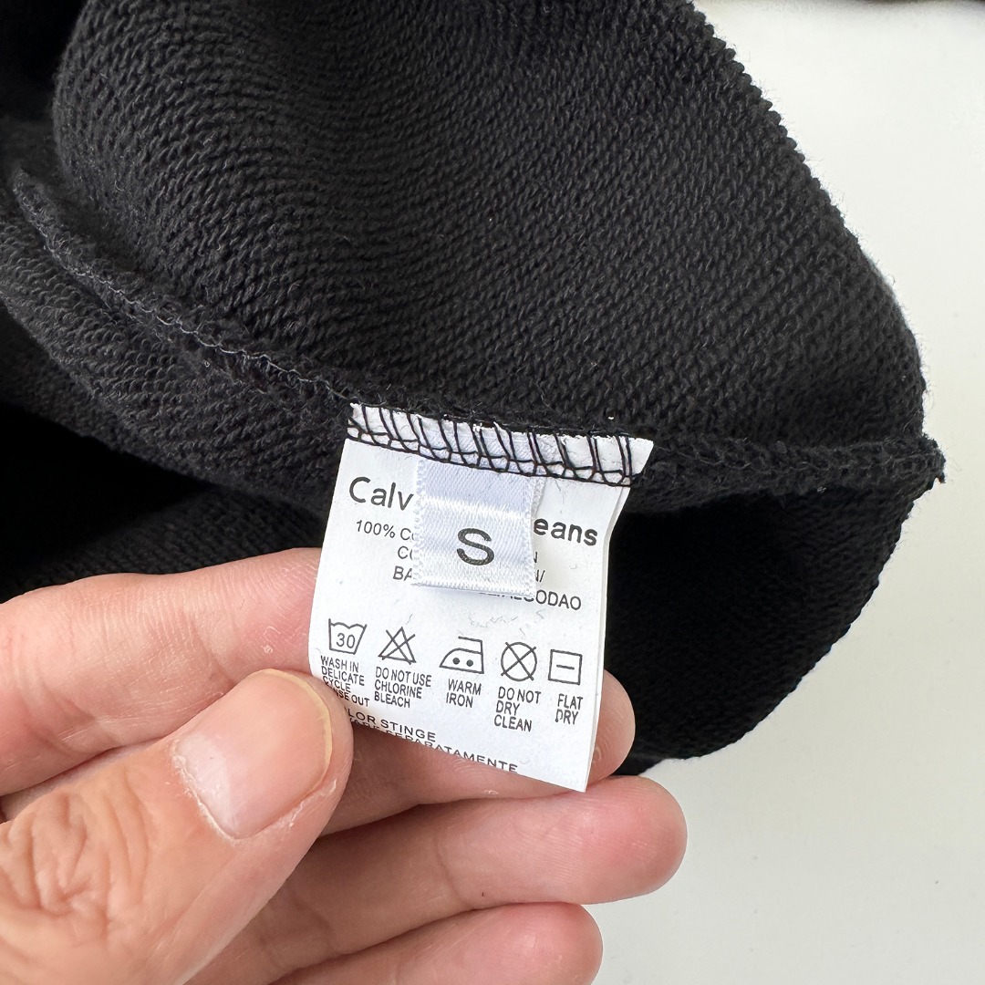 CDC W166: CK Letter Embroidery Round Collar Clothes in Heavy Fabric - 图片 7