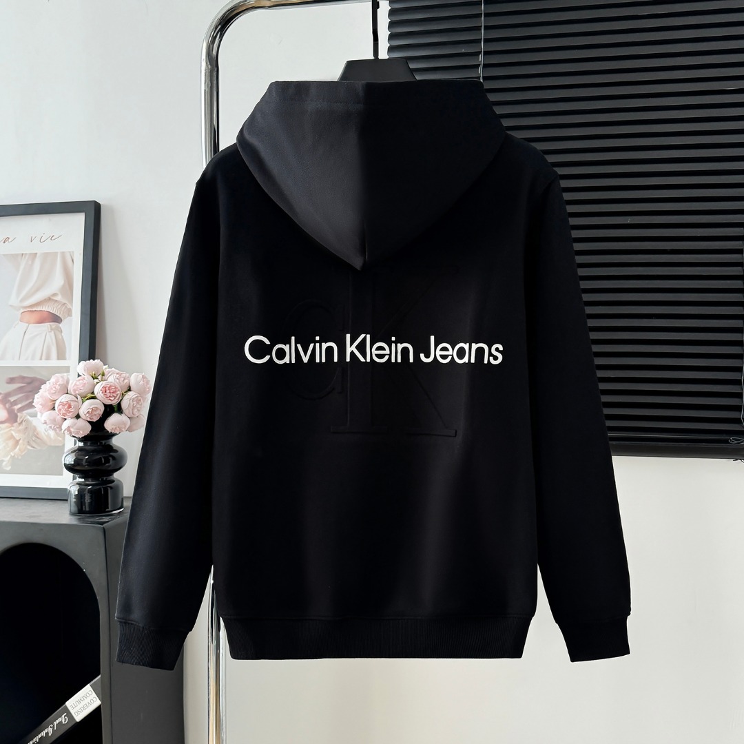 CDC W167: Embroidered CK Hoodie with Heavy Fabric and Detailed Design - 图片 2