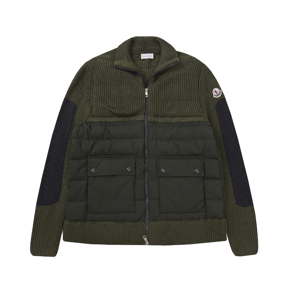 Modelo ~~F325 versión de compra por encargo Monclea Moncler cuello alto de punto combinado con plumón, cuello alto de p…