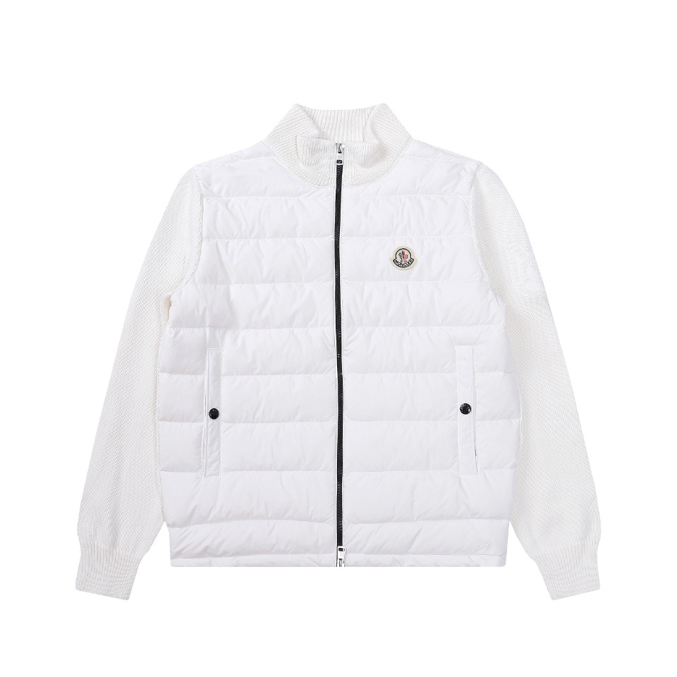 Modelo ~~F329 versión de compra por encargo Monclea Moncler cuello alto de punto combinado con plumón, estilo L70, cuel…