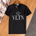 Valentino Clothing T-Shirt Black White Cotton Mercerized Short Sleeve