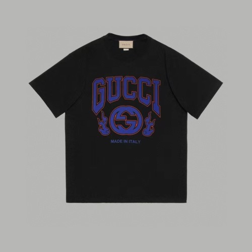 Gucci Dragon Year Series Logo Print Short Sleeve T-Shirt, Black and Blue 1 Gucci Dragon Year Series Logo Print Short Sleeve T-Shirt, Black and Blue